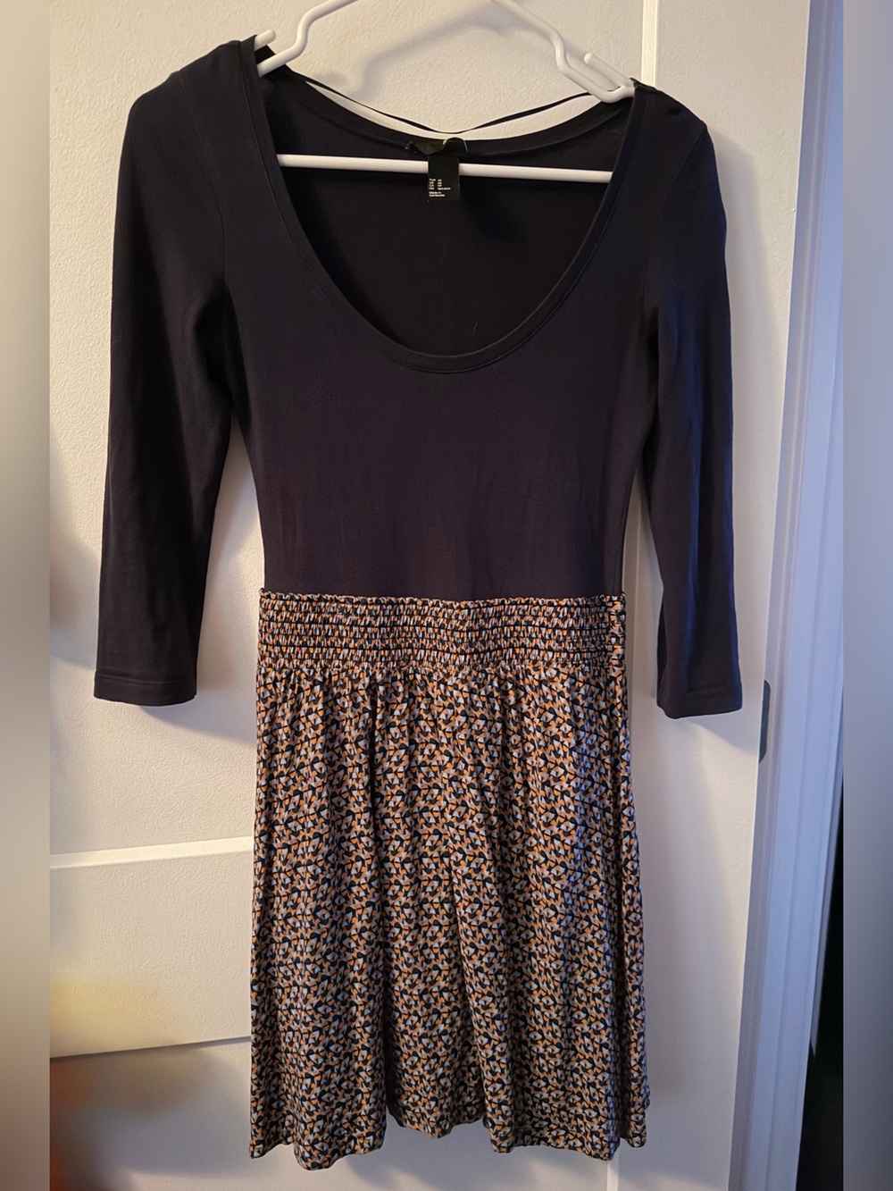 H&M Fitted Top with Floral-Patterned Skirt Dress